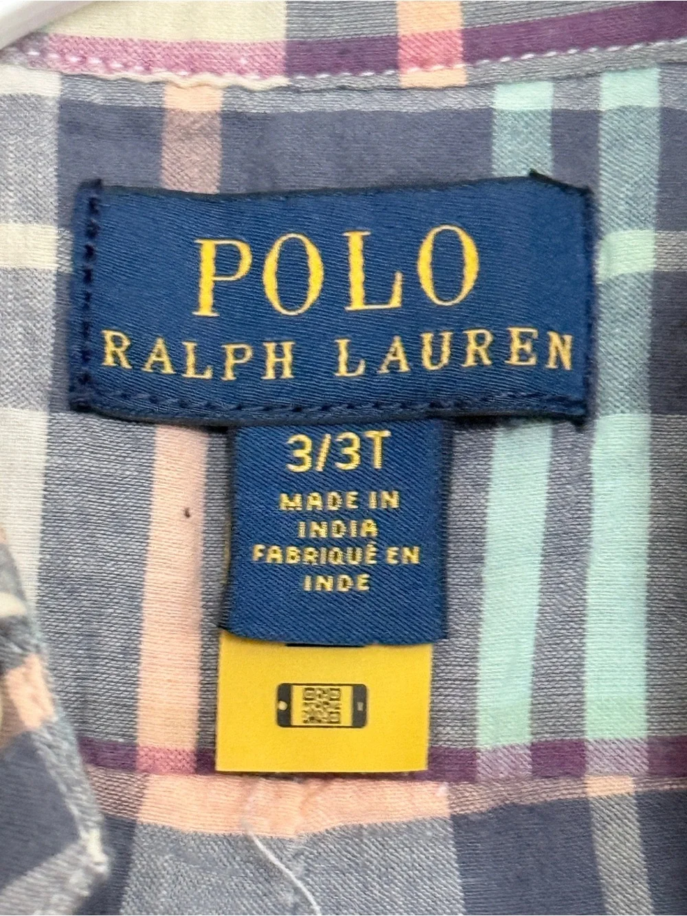 Polo by Ralph Lauren Mint Green & Navy Plaid Short-Sleeve Button-Down Shirt